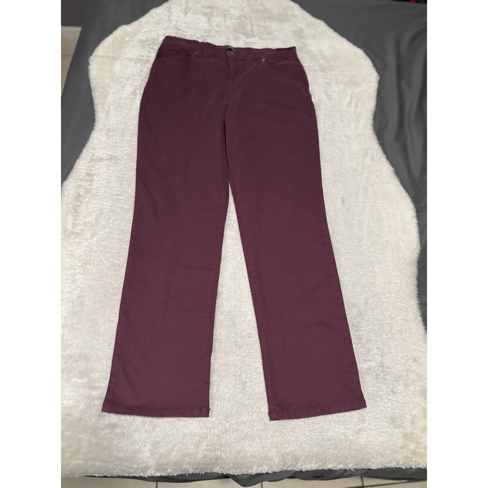 New Gloria Vanderbilt Tapered Amanda Huckleberry Chino Pants‎ Stretch Classic 12